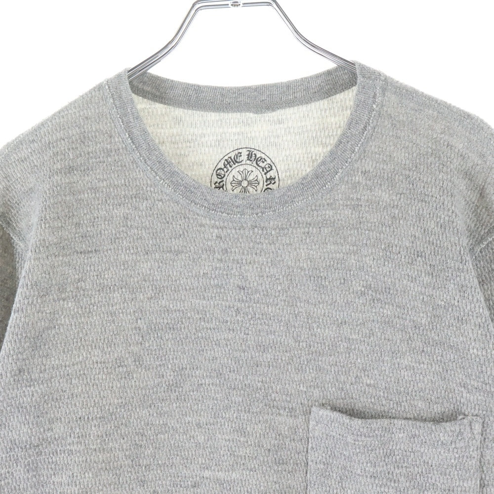 CHROME HEARTS(クロムハーツ) OLD サーマル ロングスリーブ クルーネック レザークロス グレー