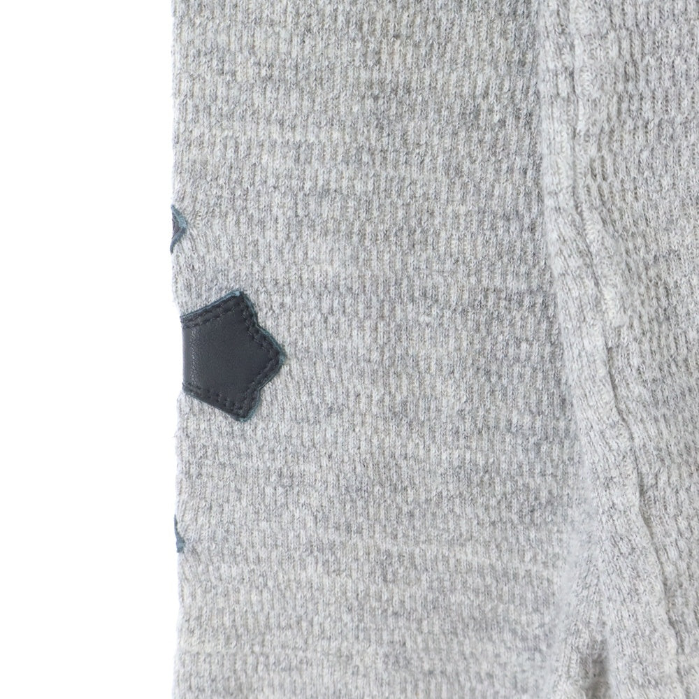 CHROME HEARTS(クロムハーツ) OLD サーマル ロングスリーブ クルーネック レザークロス グレー