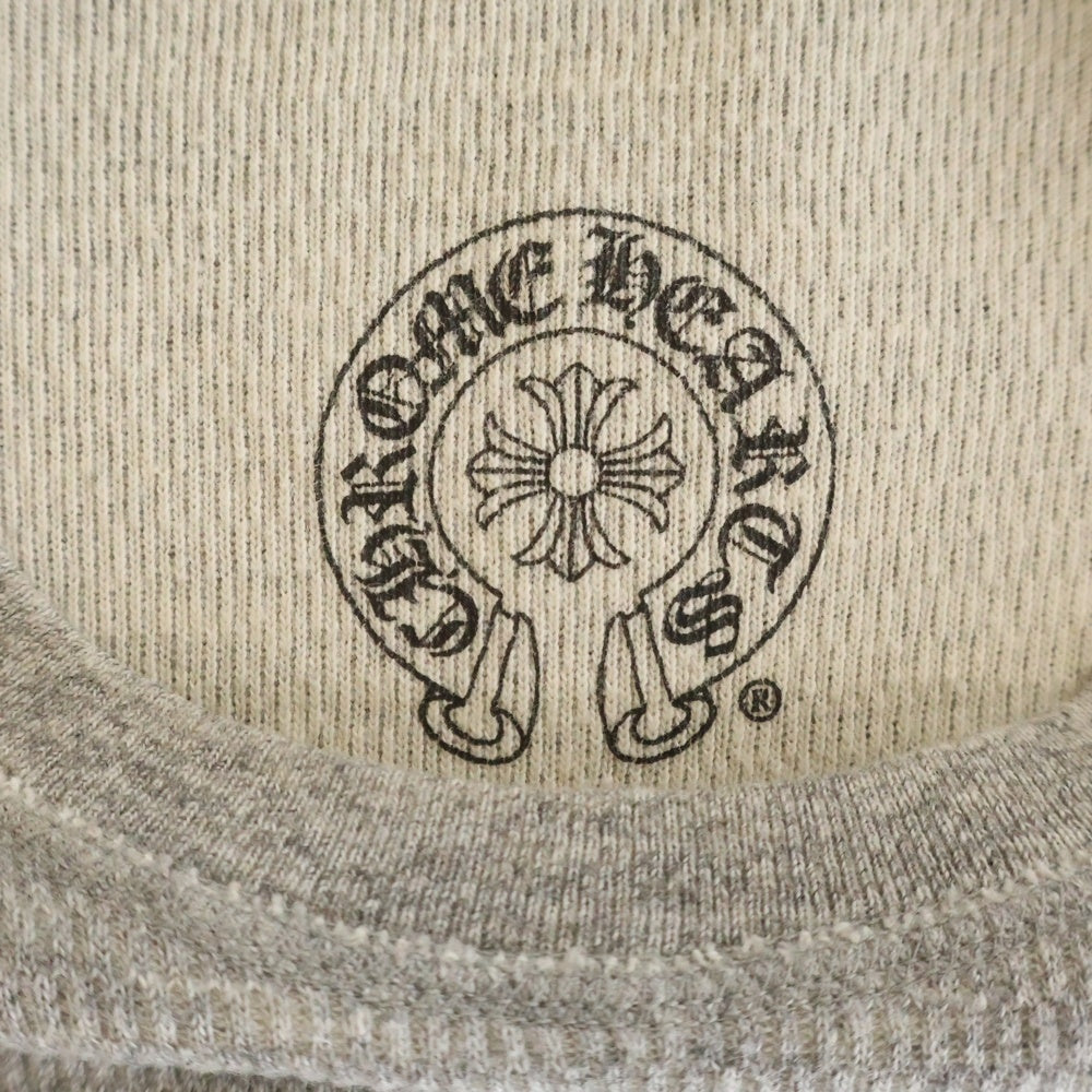 CHROME HEARTS(クロムハーツ) OLD サーマル ロングスリーブ クルーネック レザークロス グレー