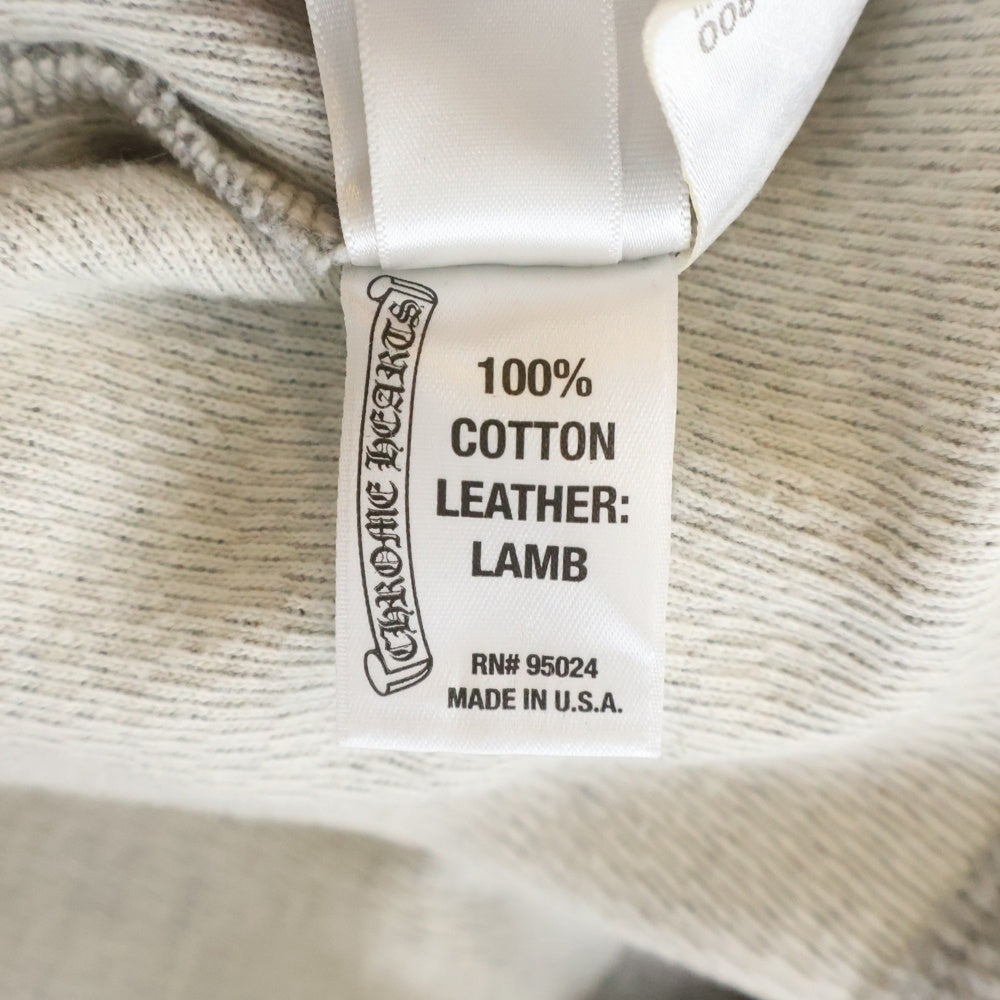 CHROME HEARTS(クロムハーツ) OLD サーマル ロングスリーブ クルーネック レザークロス グレー