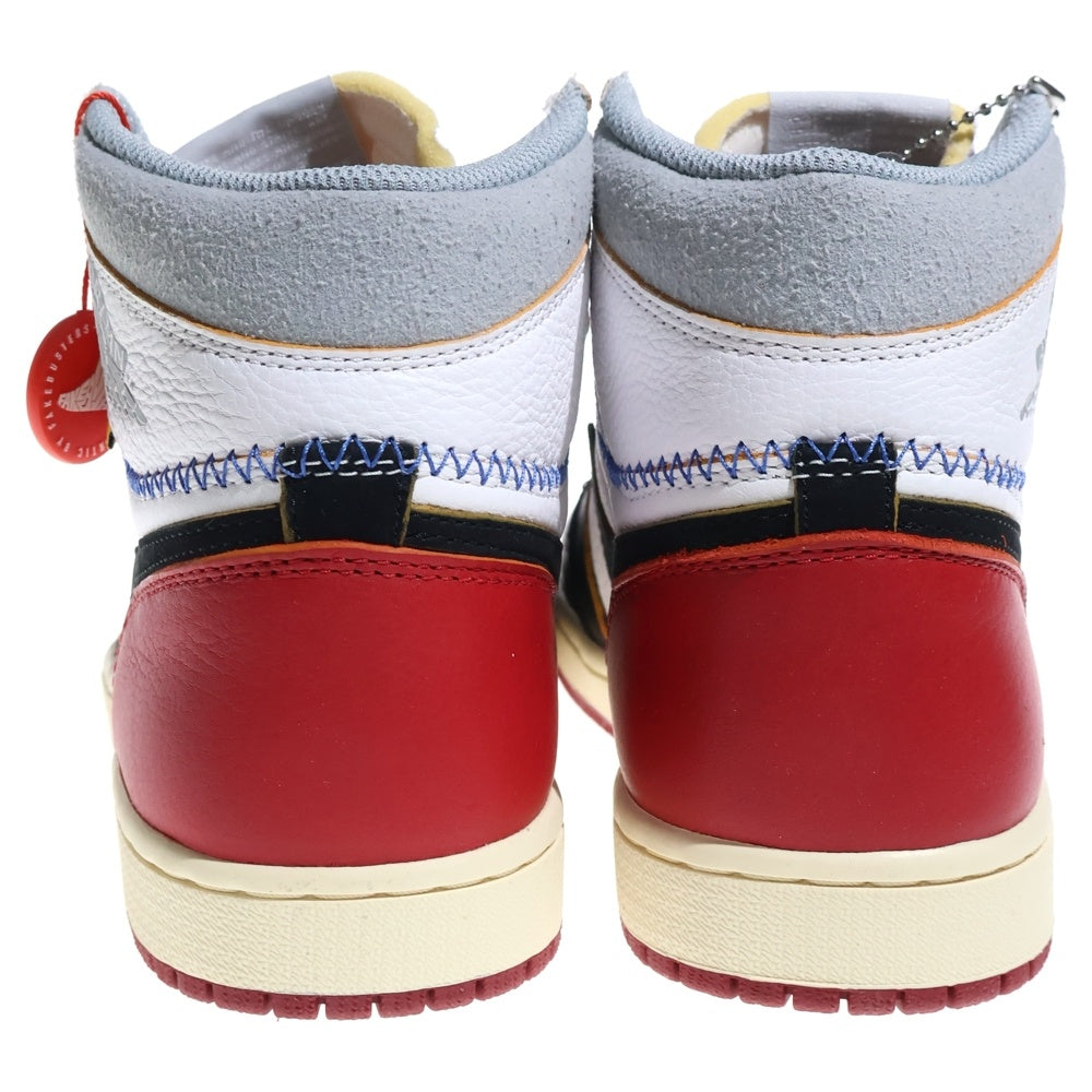 NIKE(ナイキ) ×UNION AIR JORDAN 1 RETRO HI NRG ユニオン エアジョーダン1 レトロ ハイカットスニーカー ホワイト/レッド US8/26.0cm BV1300-106