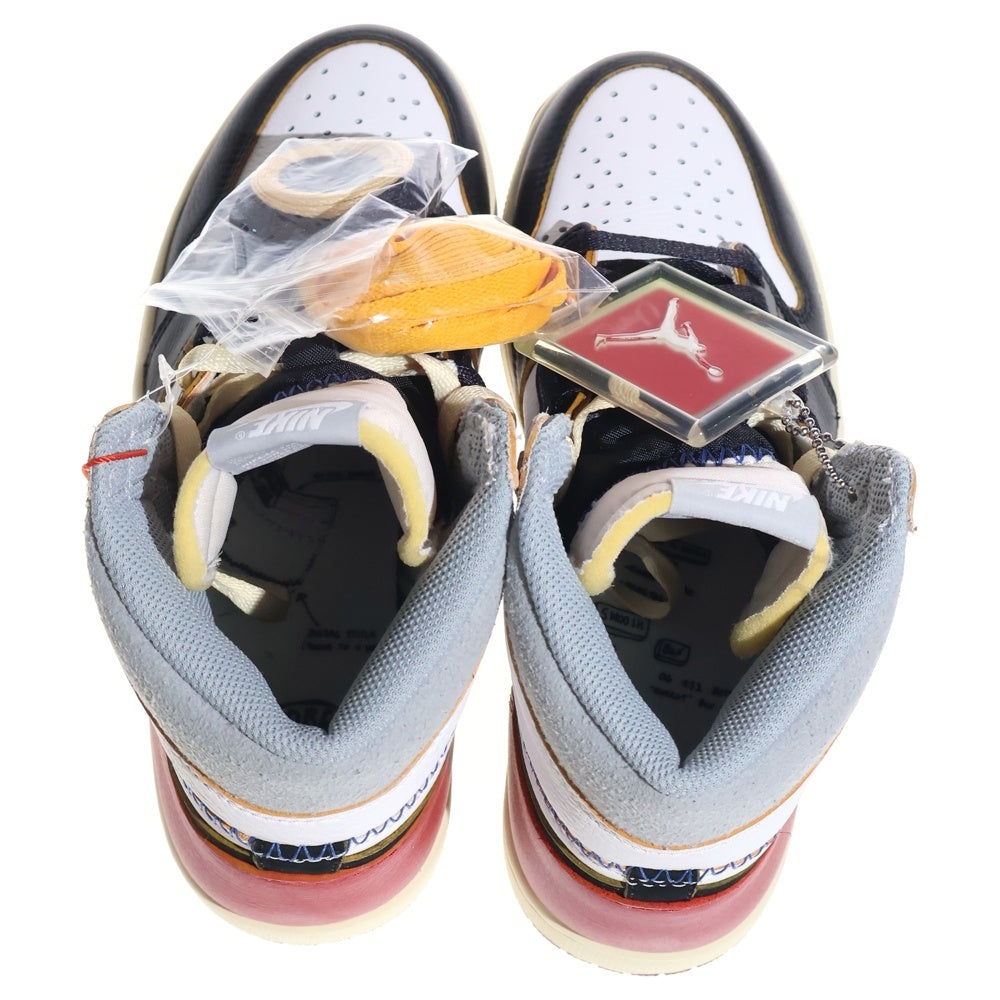 NIKE(ナイキ) ×UNION AIR JORDAN 1 RETRO HI NRG ユニオン エアジョーダン1 レトロ ハイカットスニーカー ホワイト/レッド US8/26.0cm BV1300-106
