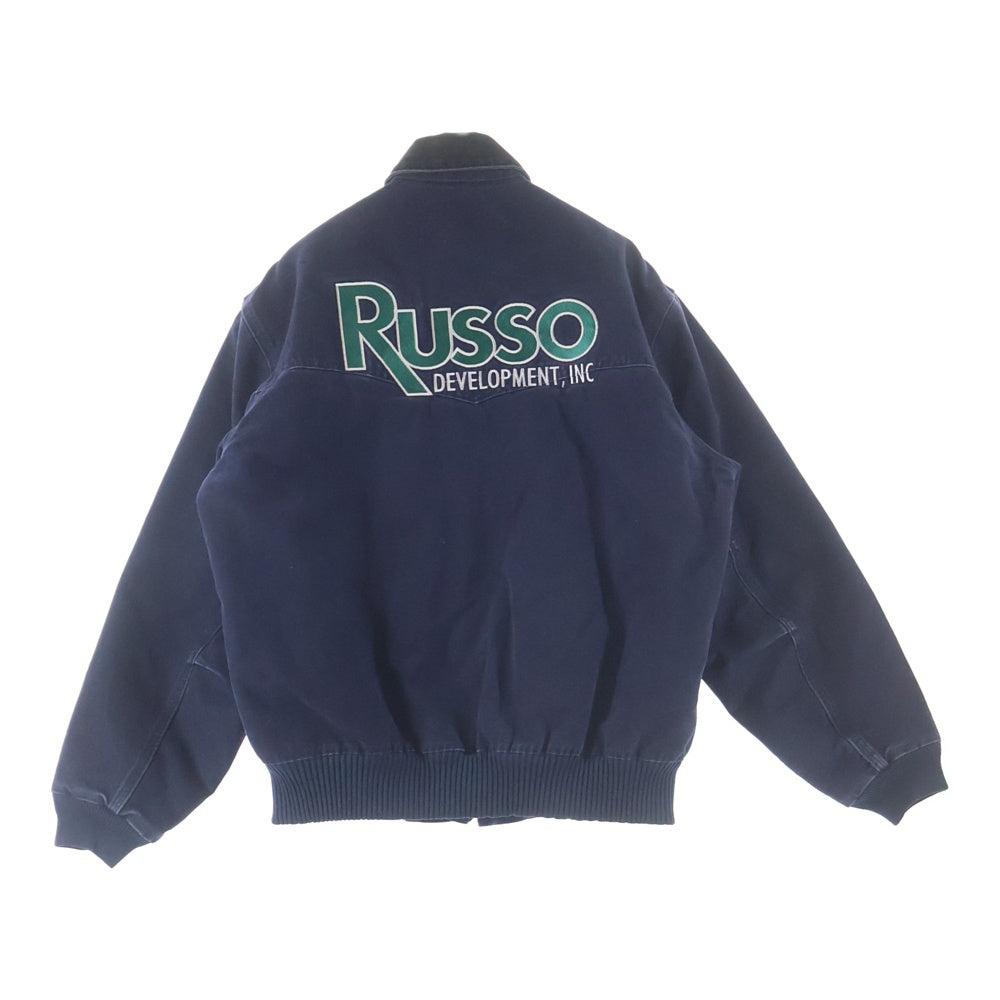 CARHARTT(カーハート) 00s サンタフェ バック企業ワッペン RUSSO DEVELOPMENT キルティングライニング J14 MDT L-R ダックジャケット ネイビー