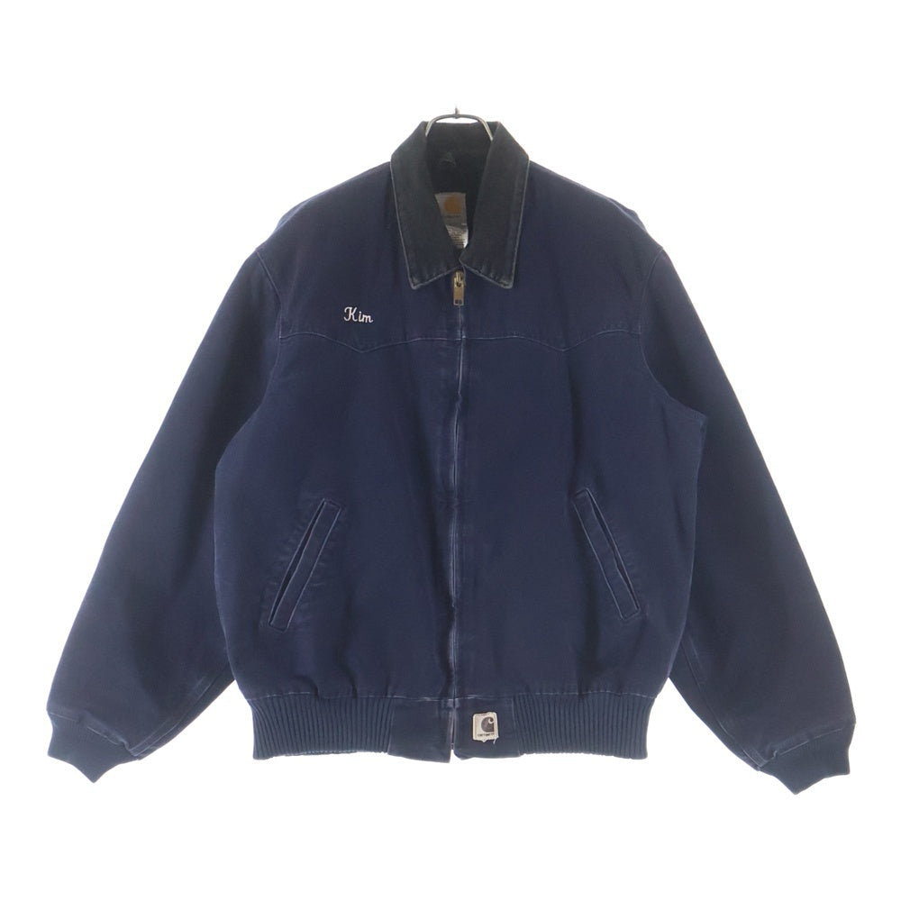CARHARTT(カーハート) 00s サンタフェ バック企業ワッペン RUSSO DEVELOPMENT キルティングライニング J14 MDT L-R ダックジャケット ネイビー