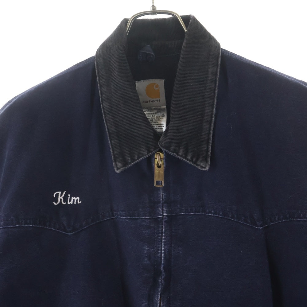 CARHARTT(カーハート) 00s サンタフェ バック企業ワッペン RUSSO DEVELOPMENT キルティングライニング J14 MDT L-R ダックジャケット ネイビー