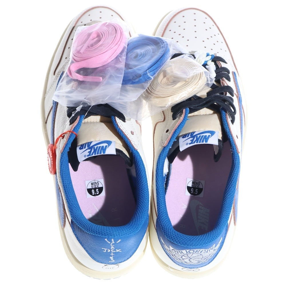 NIKE(ナイキ) ×Travis Scott×fragment design Air Jordan 1 Low OG Sail/Military Blue トラヴィススコット フラグメントデザイン エアジョーダン1 27.5cm DM7866-104