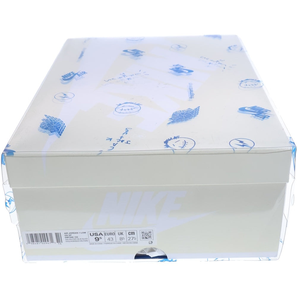 NIKE(ナイキ) ×Travis Scott×fragment design Air Jordan 1 Low OG Sail/Military Blue トラヴィススコット フラグメントデザイン エアジョーダン1 27.5cm DM7866-104