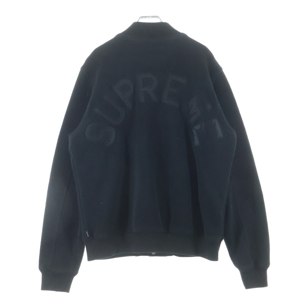 SUPREME(シュプリーム) 14AW Polartec Varsity Jacket バックロゴ フリース スタジャン ブラック