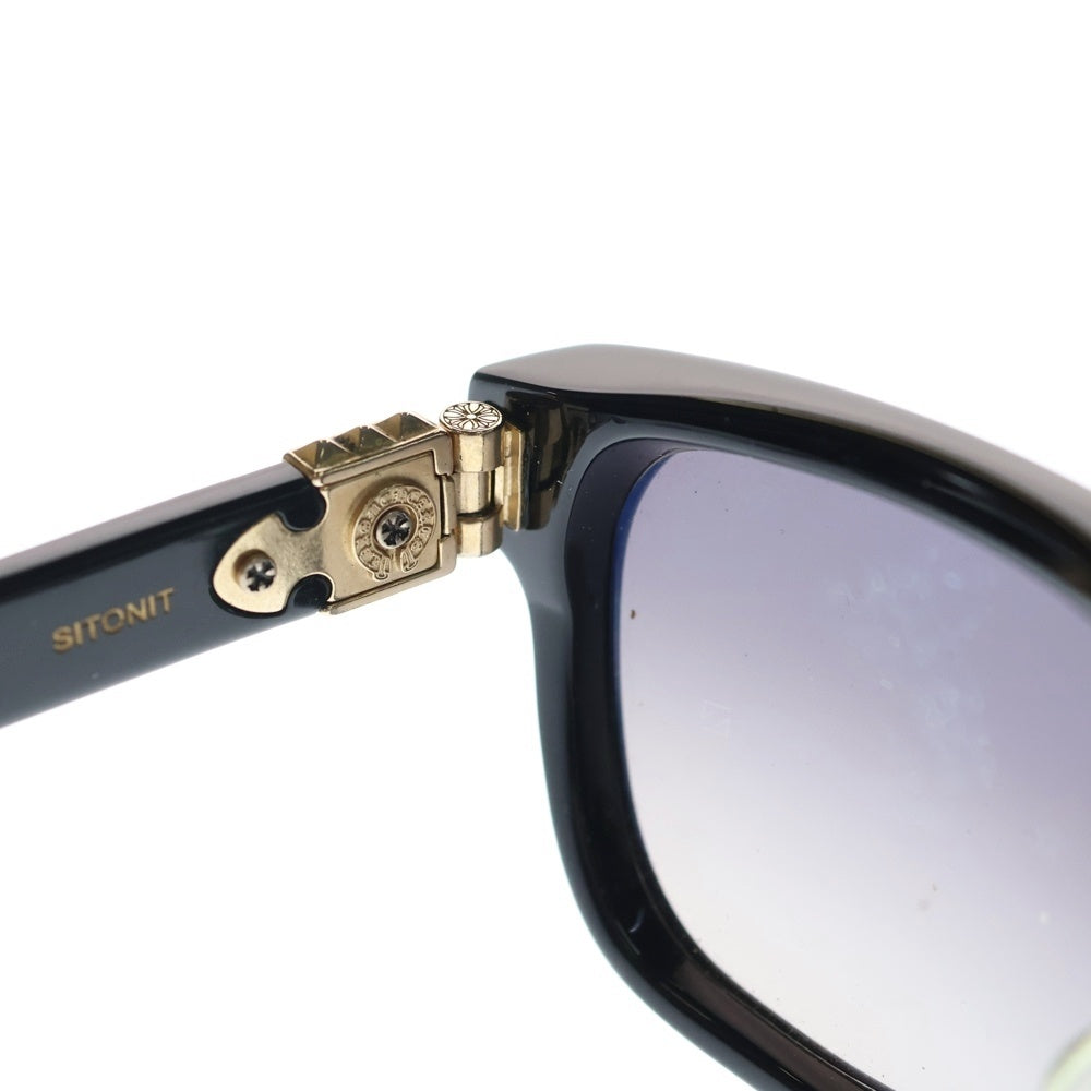 CHROME HEARTS(クロムハーツ) CHプラステンプルウェリントンサングラス SITONIT 56□‐151 BK-18KGP ブラック/ゴールド