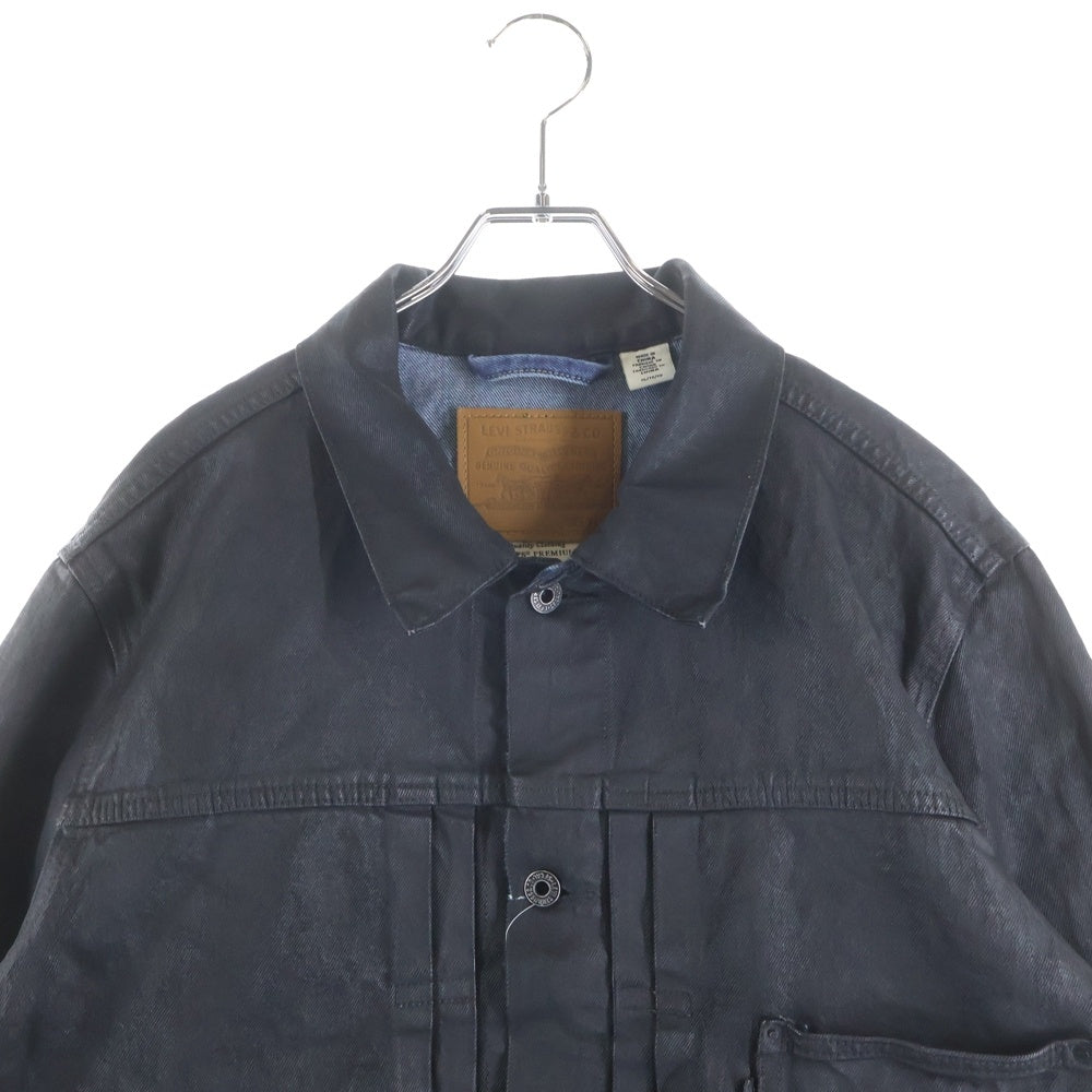 Levi's(リーバイス) 26SS ×BIOTOP ビオトープ TYPE 1 TRUCKER BLACK COATING 1st ファースト シンチバック コーティング Gジャン ブラック