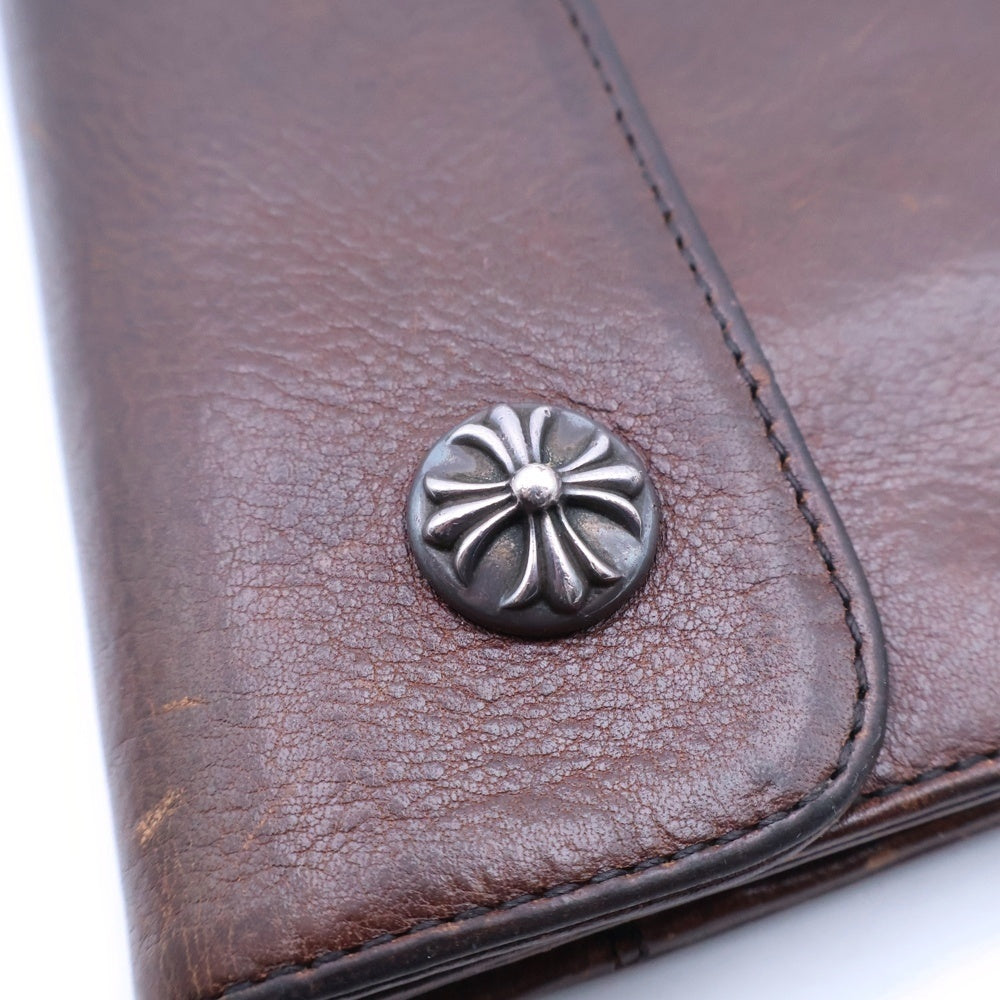 CHROME HEARTS(クロムハーツ) WAVE ウェーブ レザーウォレット 財布 ブラウン BCA375