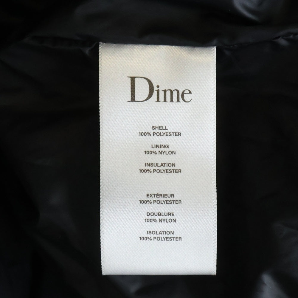 Dime(ダイム) WAVY PUFFER JACKET Smoke Black ウェイブパファージャケット スモークブラック ダウンジャケット ブラック