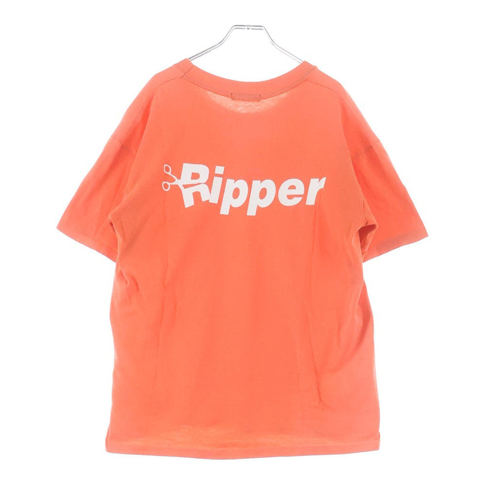 UNDERCOVER(アンダーカバー) 90s 初期 裾袖シングル RIPPER クルーネックTシャツ オレンジ