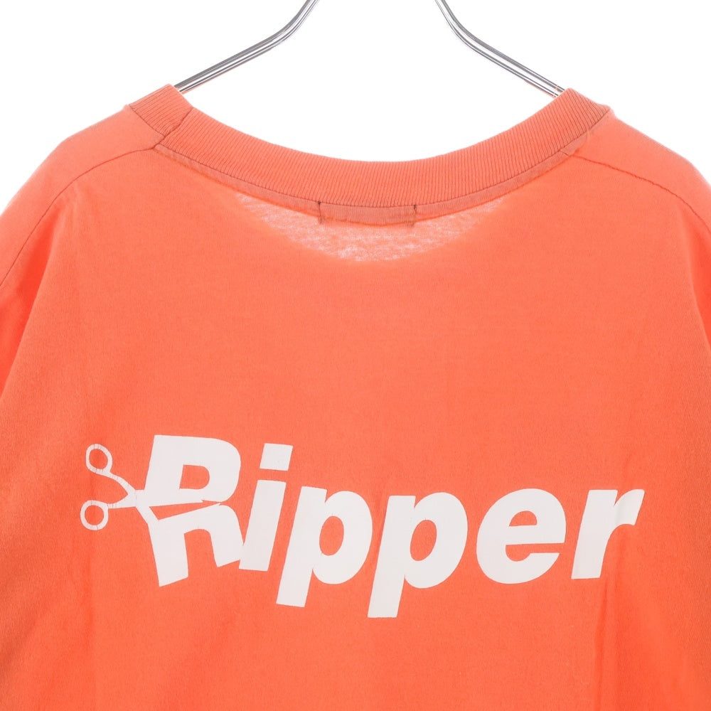 UNDERCOVER(アンダーカバー) 90s 初期 裾袖シングル RIPPER クルーネックTシャツ オレンジ