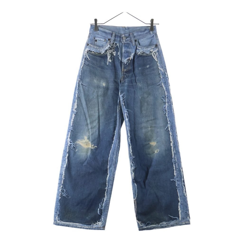Acne Studios(アクネ ストゥディオズ) 1981 U TLO SKELETON DENIM トロンプルイユ 転写プリント ストレートデニムパンツ CK0140 インディゴ