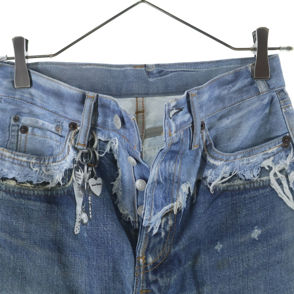 Acne Studios(アクネ ストゥディオズ) 1981 U TLO SKELETON DENIM トロンプルイユ 転写プリント ストレートデニムパンツ CK0140 インディゴ