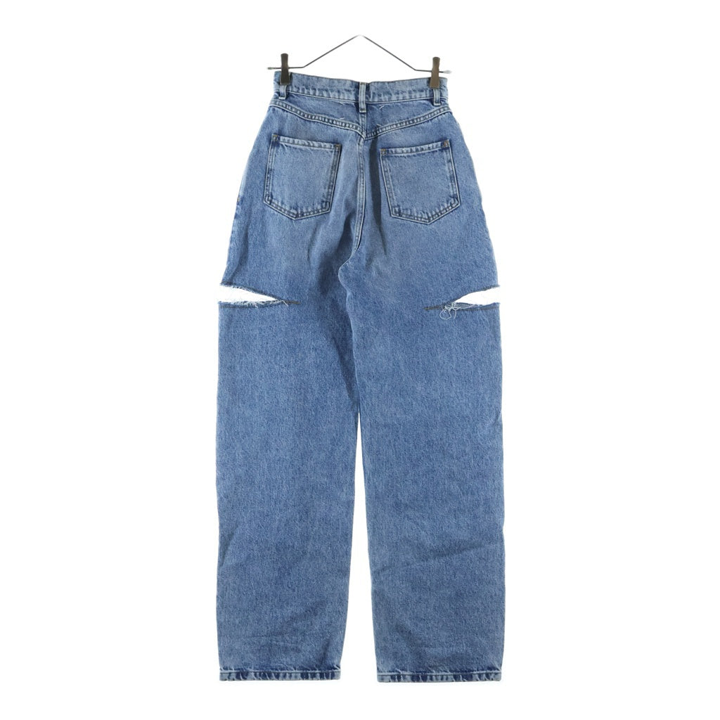 Maison Martin Margiela(メゾンマルタンマルジェラ) SLASH DETAIL DENIM PANTS ダメージ加工 デニムパンツ インディゴ S51LA0051 S30513 レディース