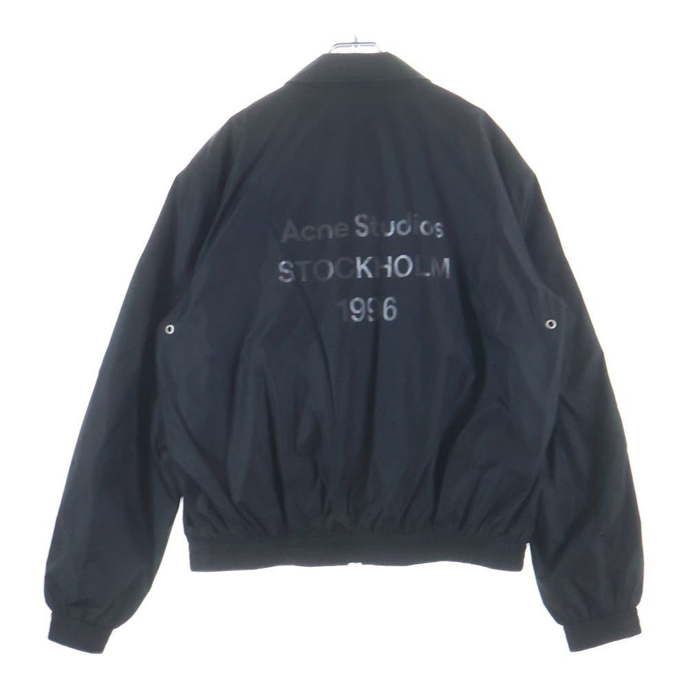 Acne Studios(アクネ ストゥディオズ) バックロゴプリント ジップアップ テクニカルナイロンジャケット B90866 ブラック
