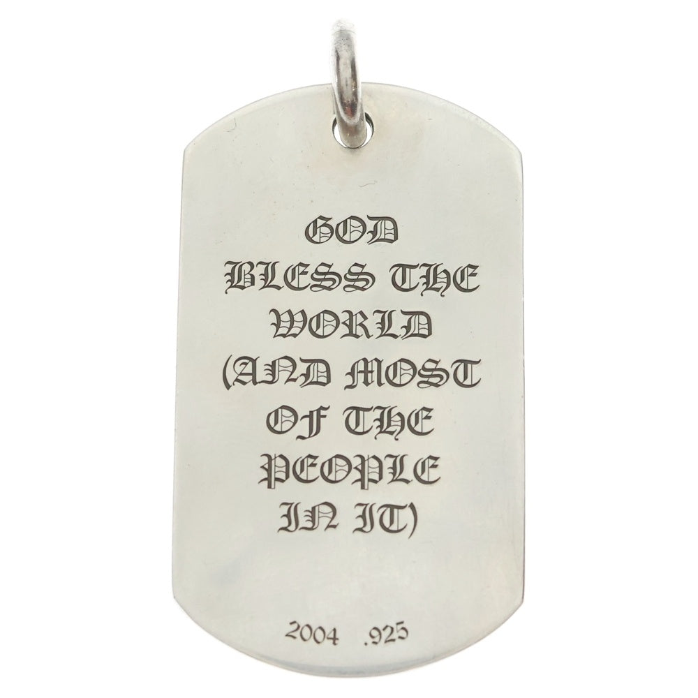 CHROME HEARTS(クロムハーツ) D TAG LRG GOD BLESS ゴッドブレスドッグタグ ラージ ペンダントトップ シルバー