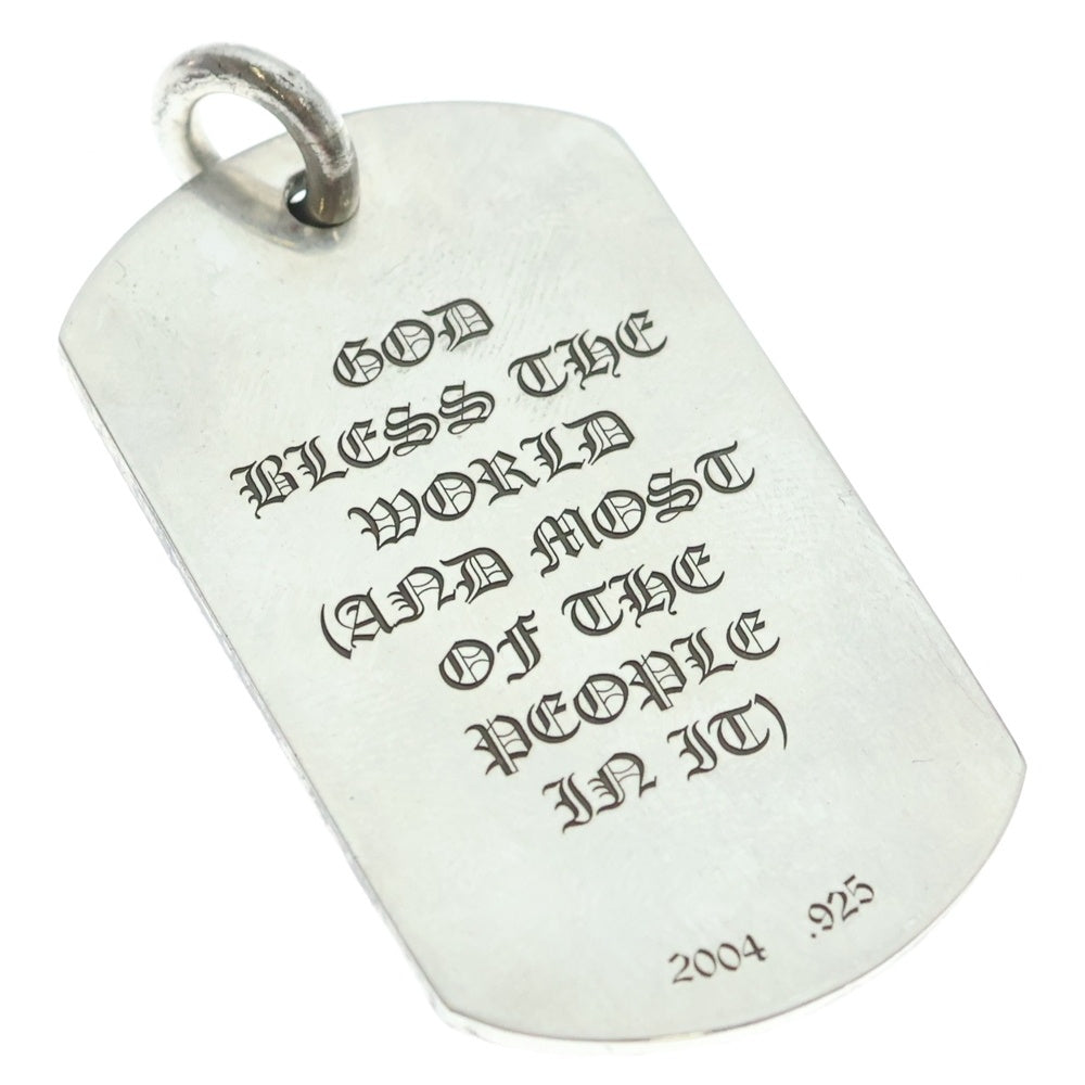CHROME HEARTS(クロムハーツ) D TAG LRG GOD BLESS ゴッドブレスドッグタグ ラージ ペンダントトップ シルバー