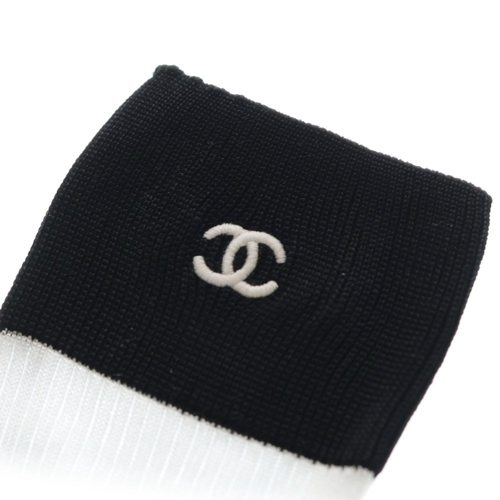 CHANEL(シャネル) ココマーク 2トーンカラー ソックス 靴下 ブラック/ホワイト レディース