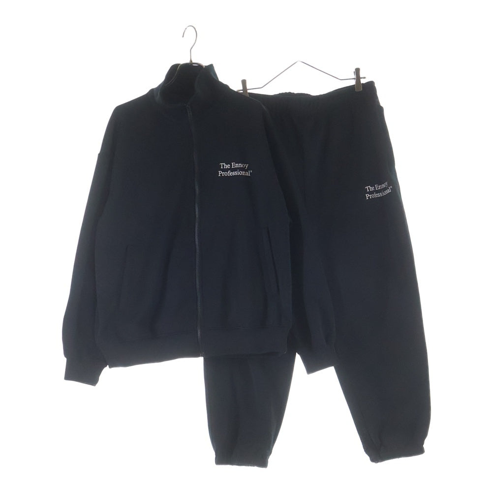 The Ennoy Professional(エンノイプロフェッショナル) 24AW Track Suit Polyester トラックスーツ ポリエステル AW24BRENCT03LP/AW24BRENTPT03LP ジャージ セットアップ ブラック