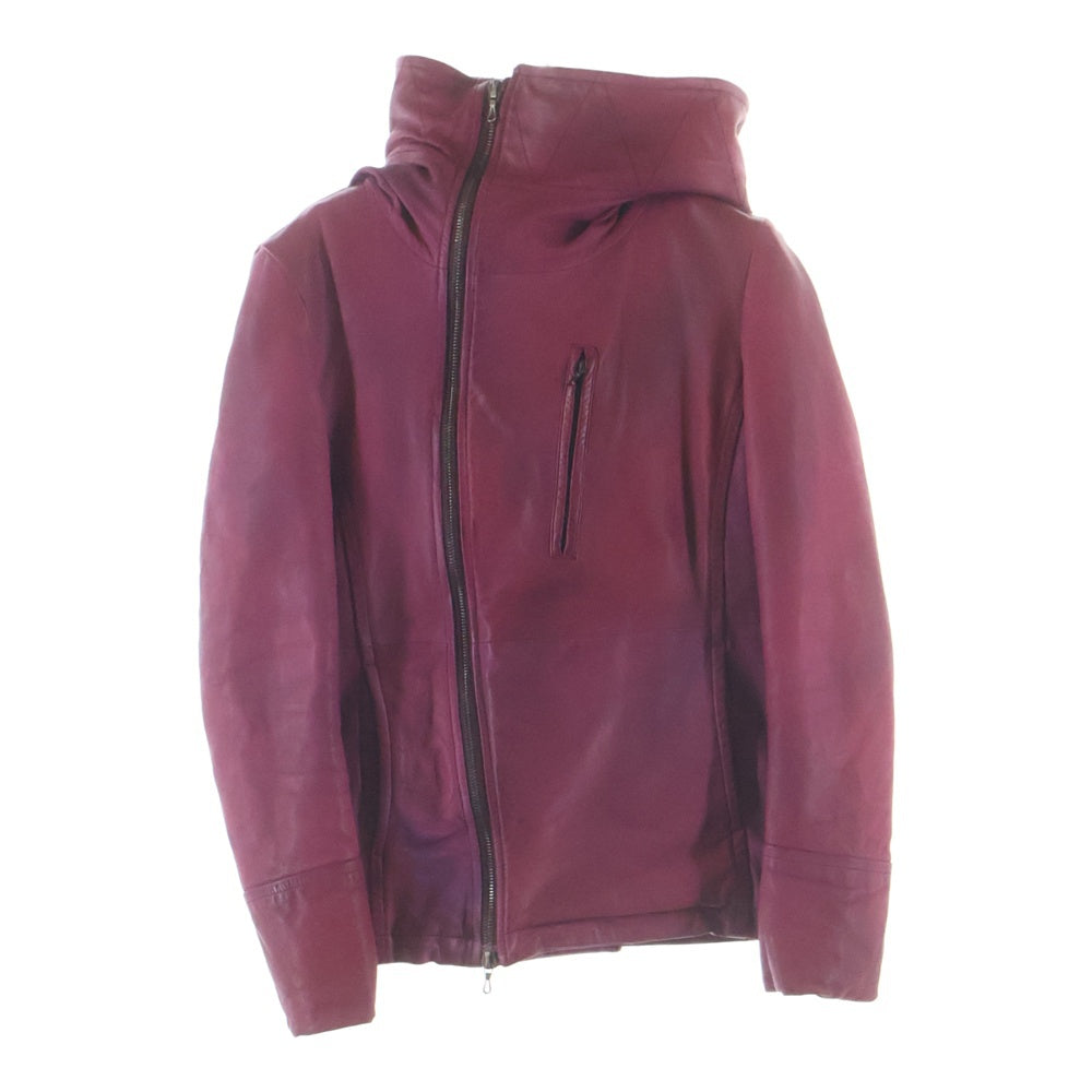 ATTACHMENT(アタッチメント) レザーフーデッドジャケット レッド