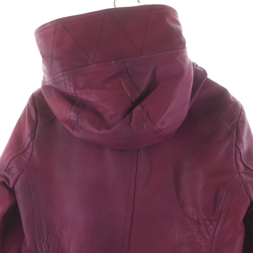 ATTACHMENT(アタッチメント) レザーフーデッドジャケット レッド