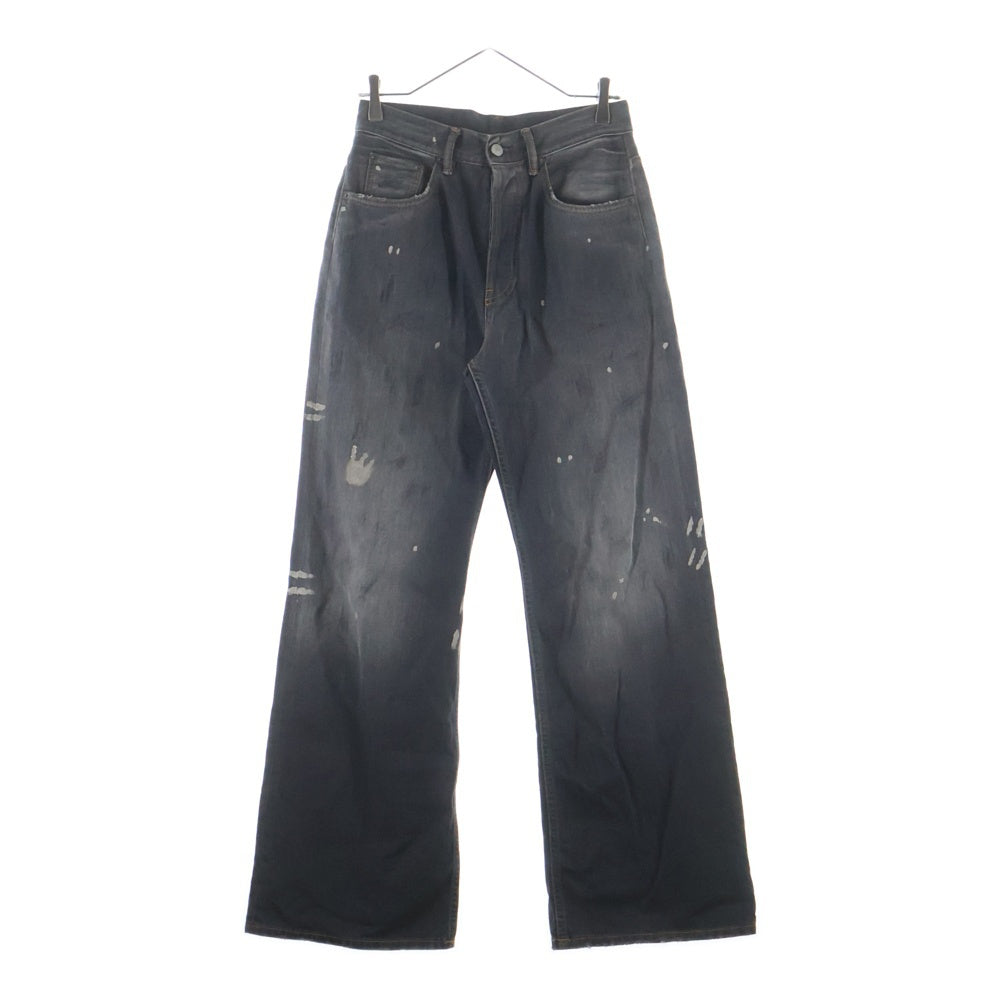 ACNE STUDIOS Bla Konst(アクネストゥディオズ ブロコンスト) 2021M Black Trafalgar ペイント加工 ユーズド加工 B00393 デニムパンツ ブラック