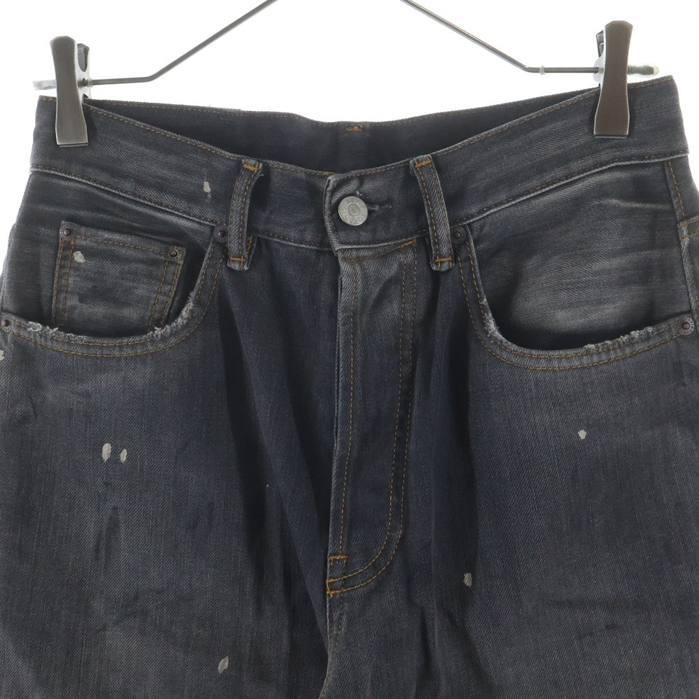 ACNE STUDIOS Bla Konst(アクネストゥディオズ ブロコンスト) 2021M Black Trafalgar ペイント加工 ユーズド加工 B00393 デニムパンツ ブラック