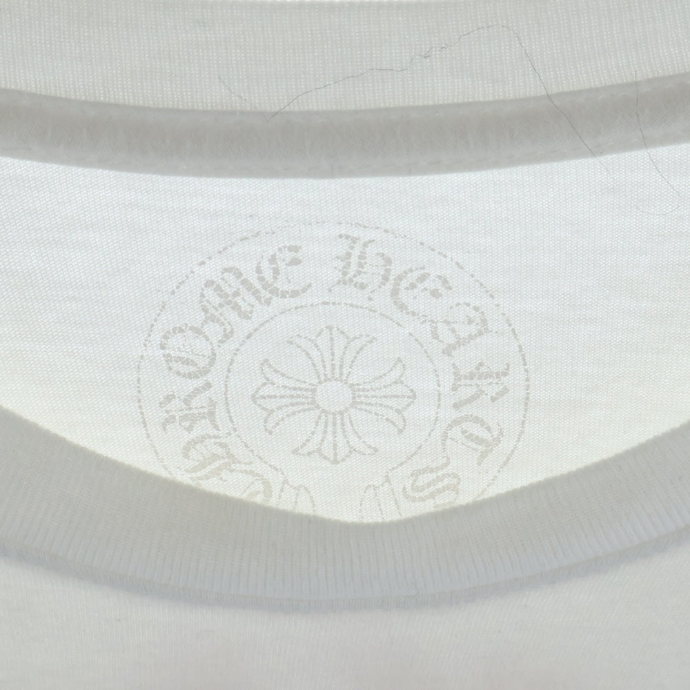 CHROME HEARTS(クロムハーツ) Back Grad Circle Logo L/S Tee バックグラデーションサークルロゴ 袖フローラル 408129112-731 ロングスリーブカットソー ホワイト