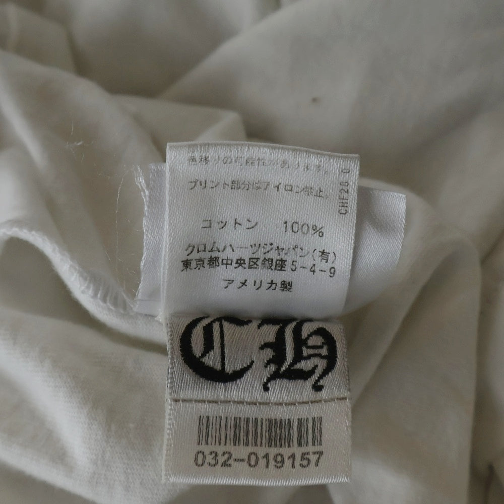 CHROME HEARTS(クロムハーツ) Back Grad Circle Logo L/S Tee バックグラデーションサークルロゴ 袖フローラル 408129112-731 ロングスリーブカットソー ホワイト