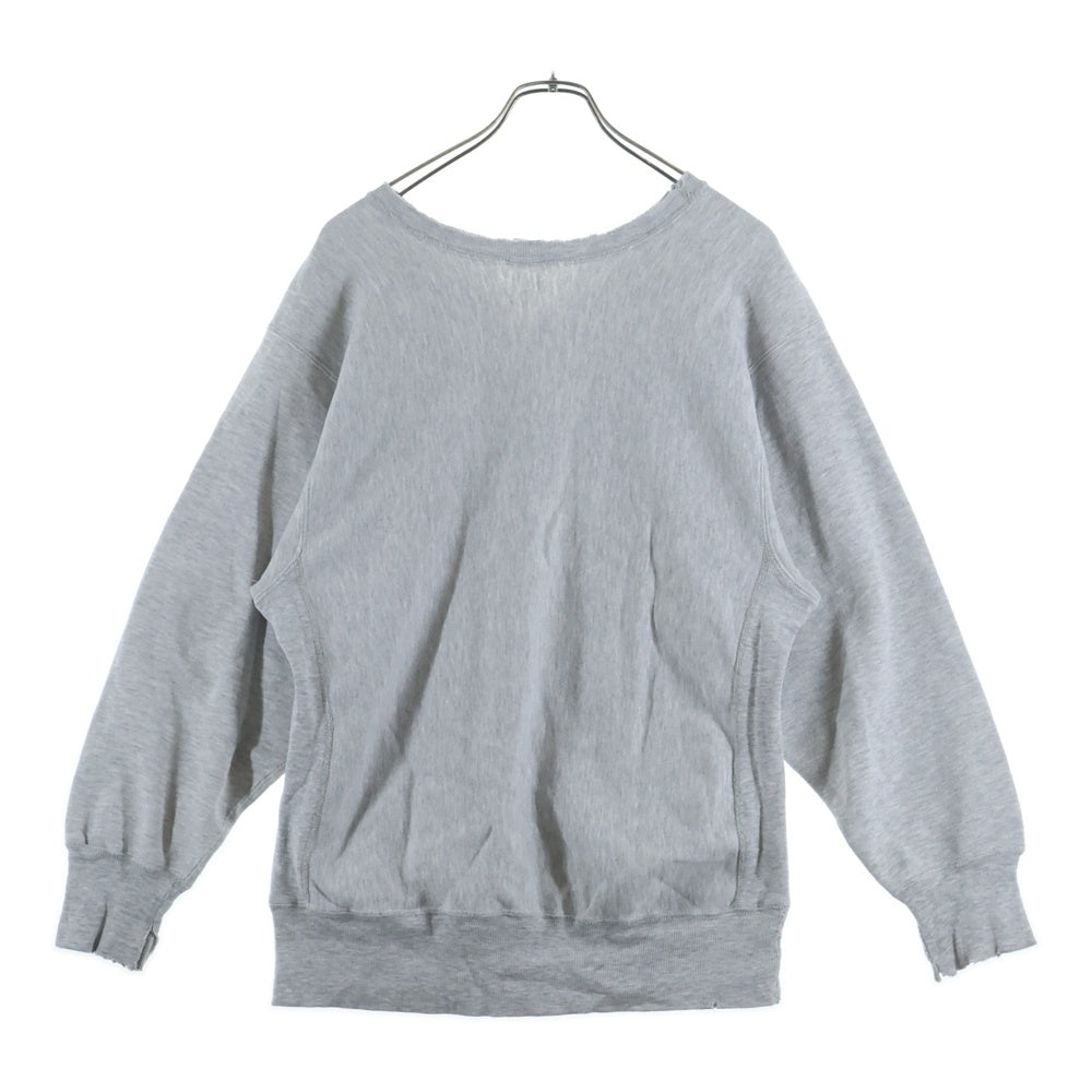 CHAMPION(チャンピオン) 90s USA製 YALE REVERSE WEAVE リバースウィーブ 首カット クルーネックスウェット グレー