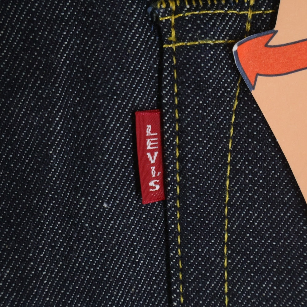 Levi's VINTAGE CLOTHING(リーバイス ビンテージ クロージング) S501XX 1944復刻 ヒッコリースレーキ 銅リベット Vステ ストレートデニム リジット ネイビー