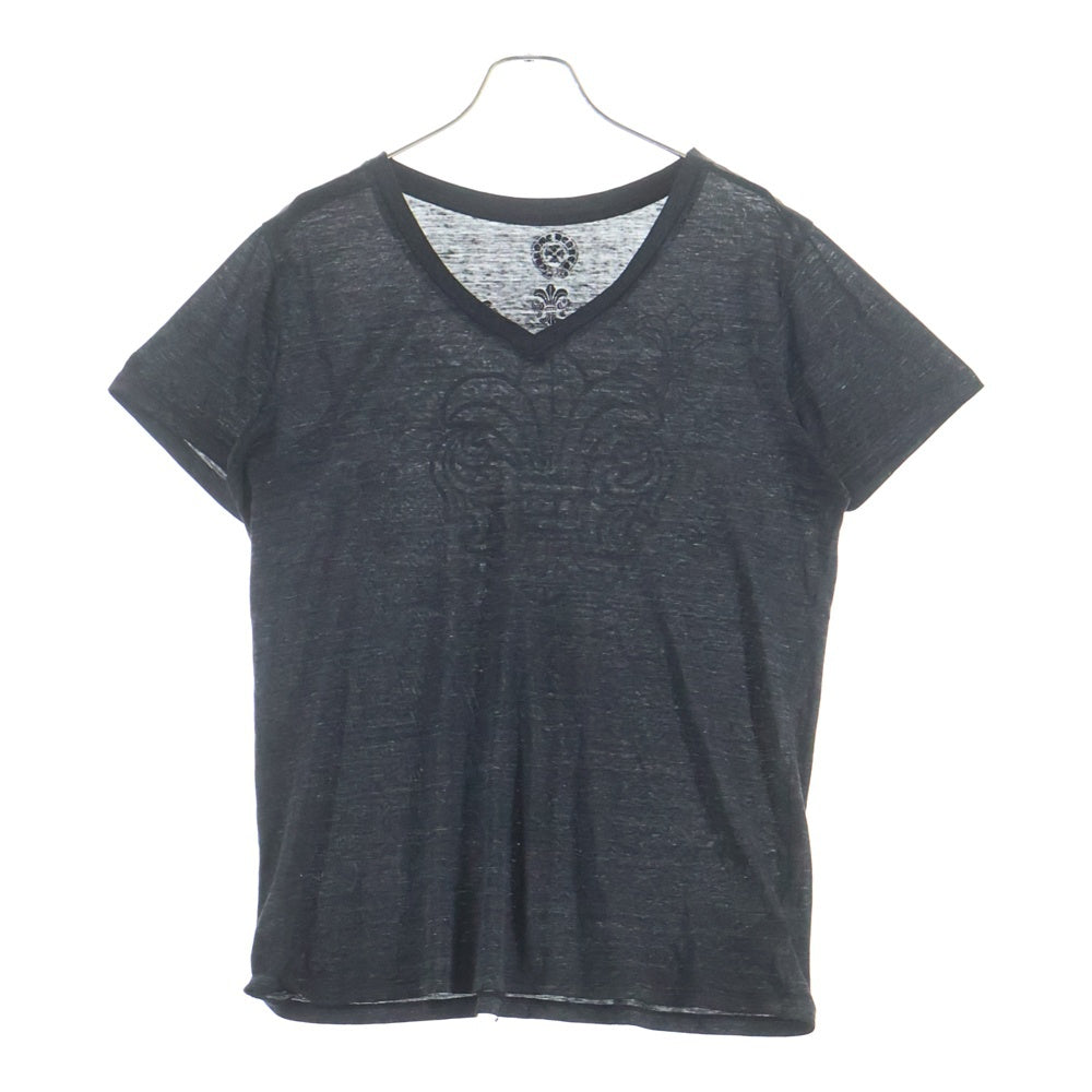 CHROME HEARTS(クロムハーツ) ヘザーグレー 霜降り ダガーラベル クルーネックTシャツ グレー