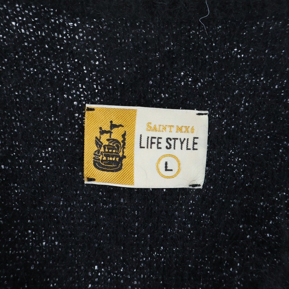 SAINT MICHAEL(セントマイケル) LIFE STYLE ベーシック モヘアカーディガン SM-A23-0000-044 ブラック