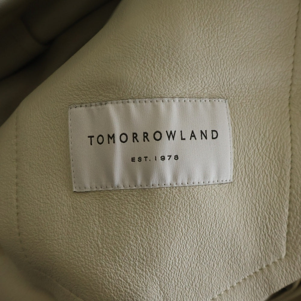 TOMORROWLAND(トゥモローランド) ラムレザー トラックジャケット ホワイト