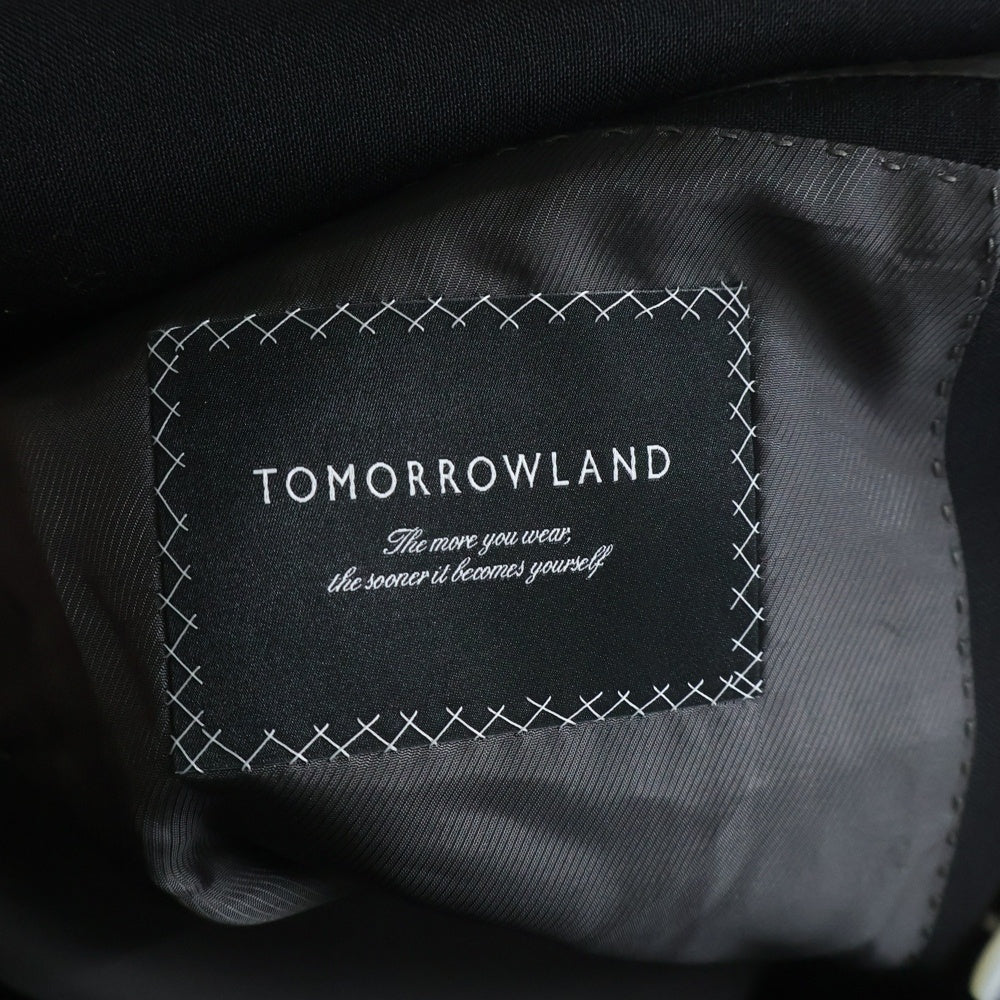TOMORROWLAND(トゥモローランド) DORMEUIL ドーメル モヘア混 ウールテーラードジャケット スラックスパンツ セットアップスーツ ブラック BWB-2162-1