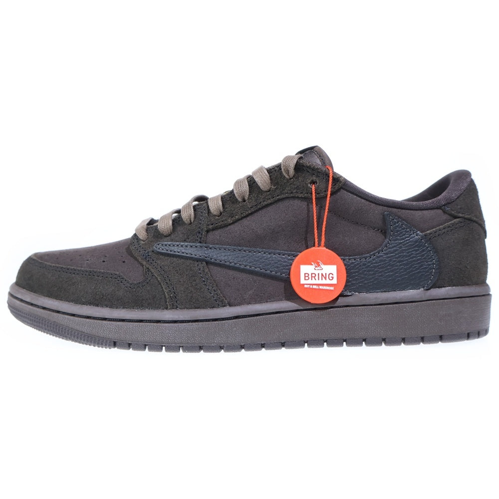 NIKE(ナイキ) ×TRAVIS SCOTT AIR JORDAN 1 LOW OG SP VELVET BROWN トラヴィススコット エアジョーダン 1 ベルベット ローカットスニーカー US9.5/27.5cm DM7866-202