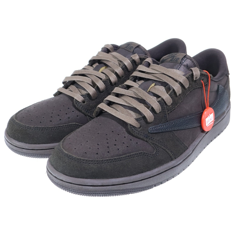 NIKE(ナイキ) ×TRAVIS SCOTT AIR JORDAN 1 LOW OG SP VELVET BROWN トラヴィススコット エアジョーダン 1 ベルベット ローカットスニーカー US9.5/27.5cm DM7866-202