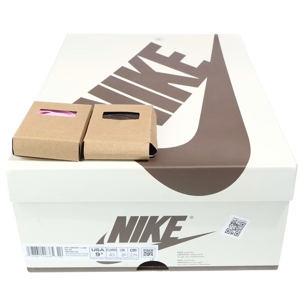 NIKE(ナイキ) ×TRAVIS SCOTT AIR JORDAN 1 LOW OG SP VELVET BROWN トラヴィススコット エアジョーダン 1 ベルベット ローカットスニーカー US9.5/27.5cm DM7866-202