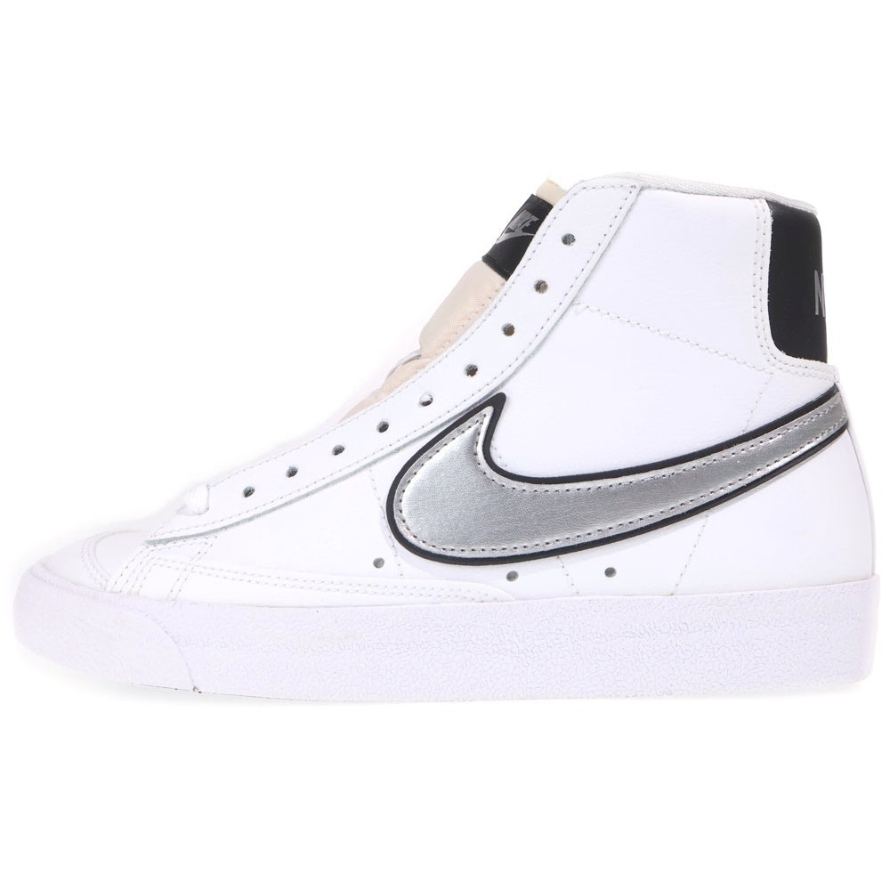 NIKE(ナイキ) BLAZER MID '77 ESS ブレザー ミッドカット ハイカットスニーカー 24.5cm DH0070 100 ホワイト