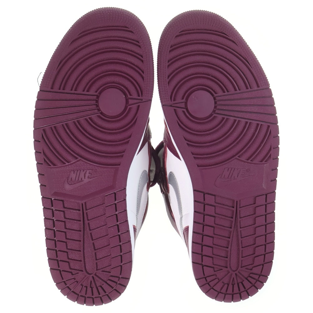 NIKE(ナイキ) AIR JORDAN 1 HIGH OG BORDEAUX エアジョーダン1 ハイカットスニーカー ボルドー US9/27.5cm 555088-611