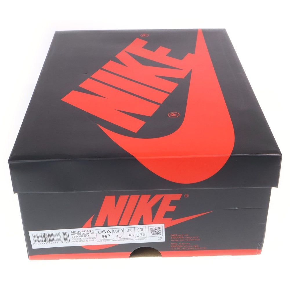 NIKE(ナイキ) AIR JORDAN 1 HIGH OG BORDEAUX エアジョーダン1 ハイカットスニーカー ボルドー US9/27.5cm 555088-611