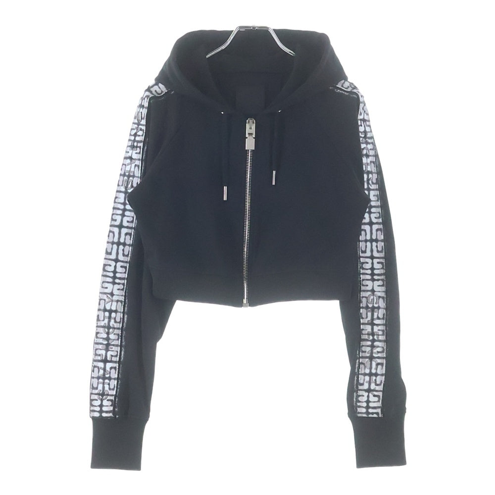 GIVENCHY(ジバンシィ) 23AW Chito 4G ロゴデザイン ジップフーディパーカー BWJ02J30RY ブラック レディース