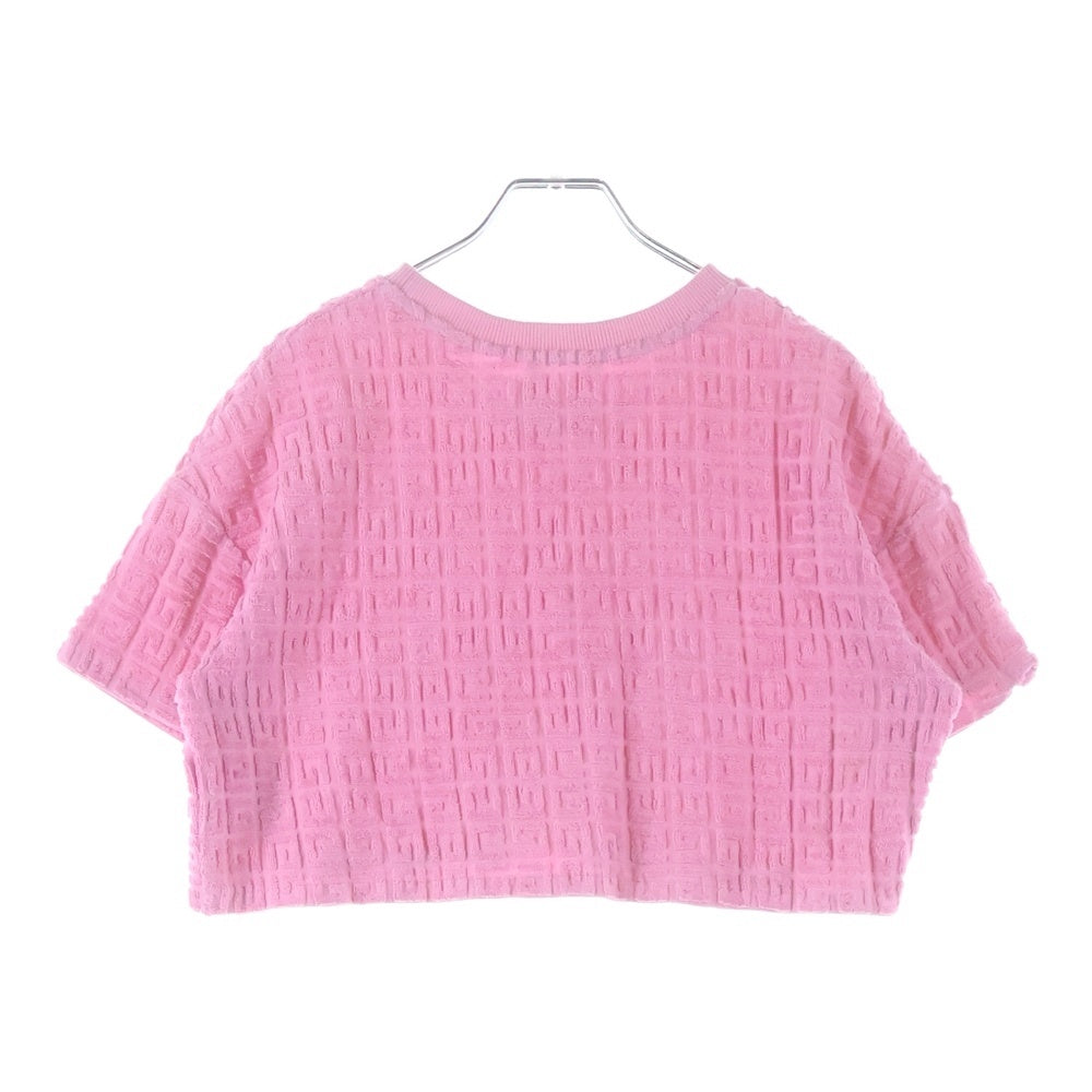 GIVENCHY(ジバンシィ) 4Gコットンタオル地 クロップドTシャツ BW70DB3103 ピンク レディース