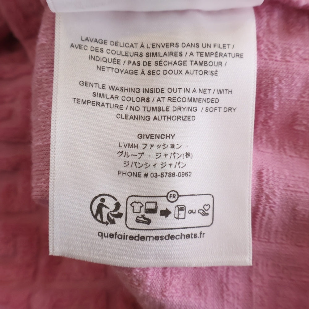 GIVENCHY(ジバンシィ) 4Gコットンタオル地 クロップドTシャツ BW70DB3103 ピンク レディース