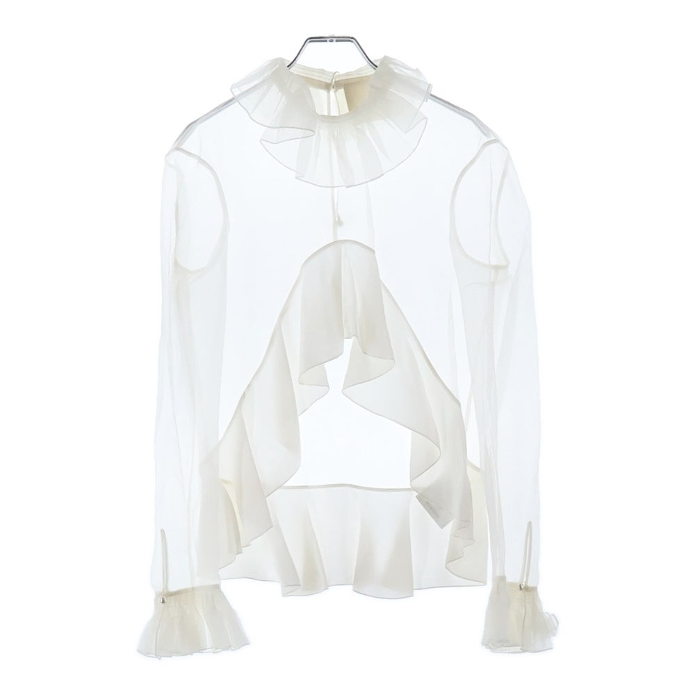 GIVENCHY(ジバンシィ) フリル ラッフルシャツ BW613U14P8 ホワイト レディース
