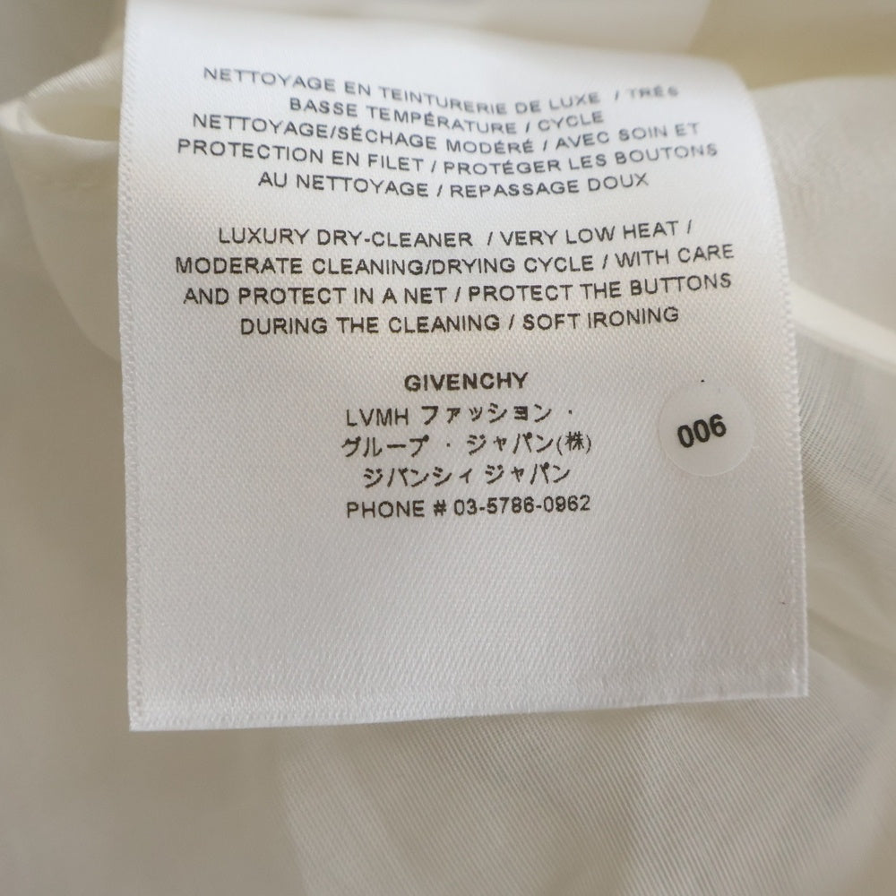 GIVENCHY(ジバンシィ) フリル ラッフルシャツ BW613U14P8 ホワイト レディース