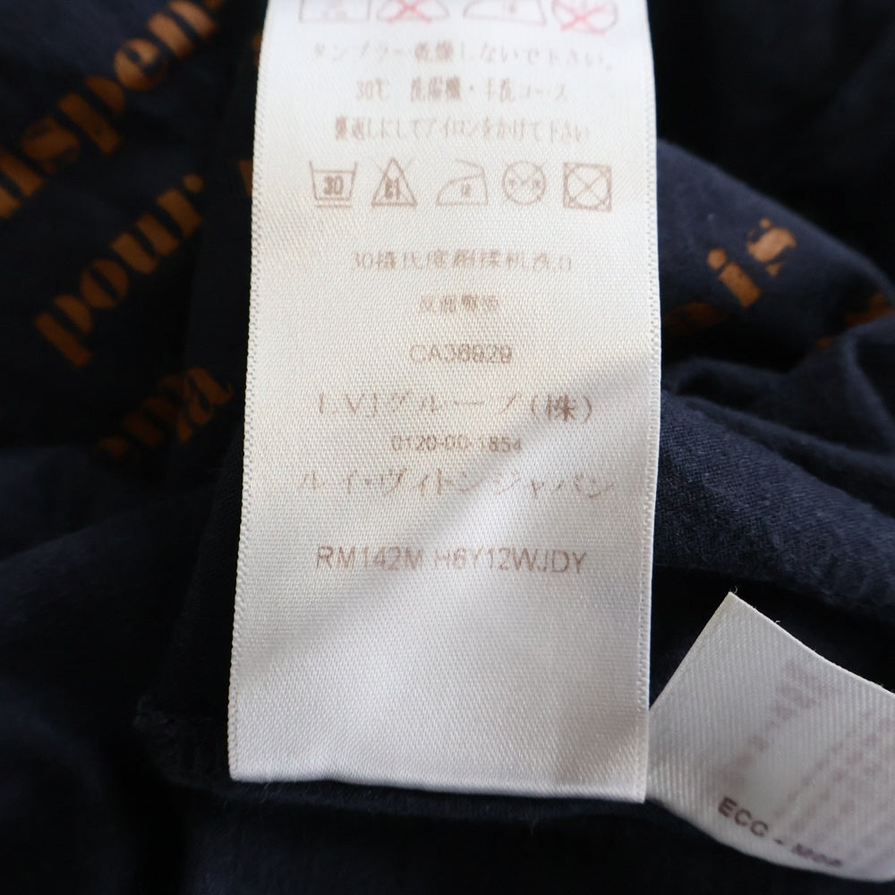 LOUIS VUITTON(ルイヴィトン) コットンシルク プリント RM142M H6Y12WJDY ロングスリーブカットソー ネイビー